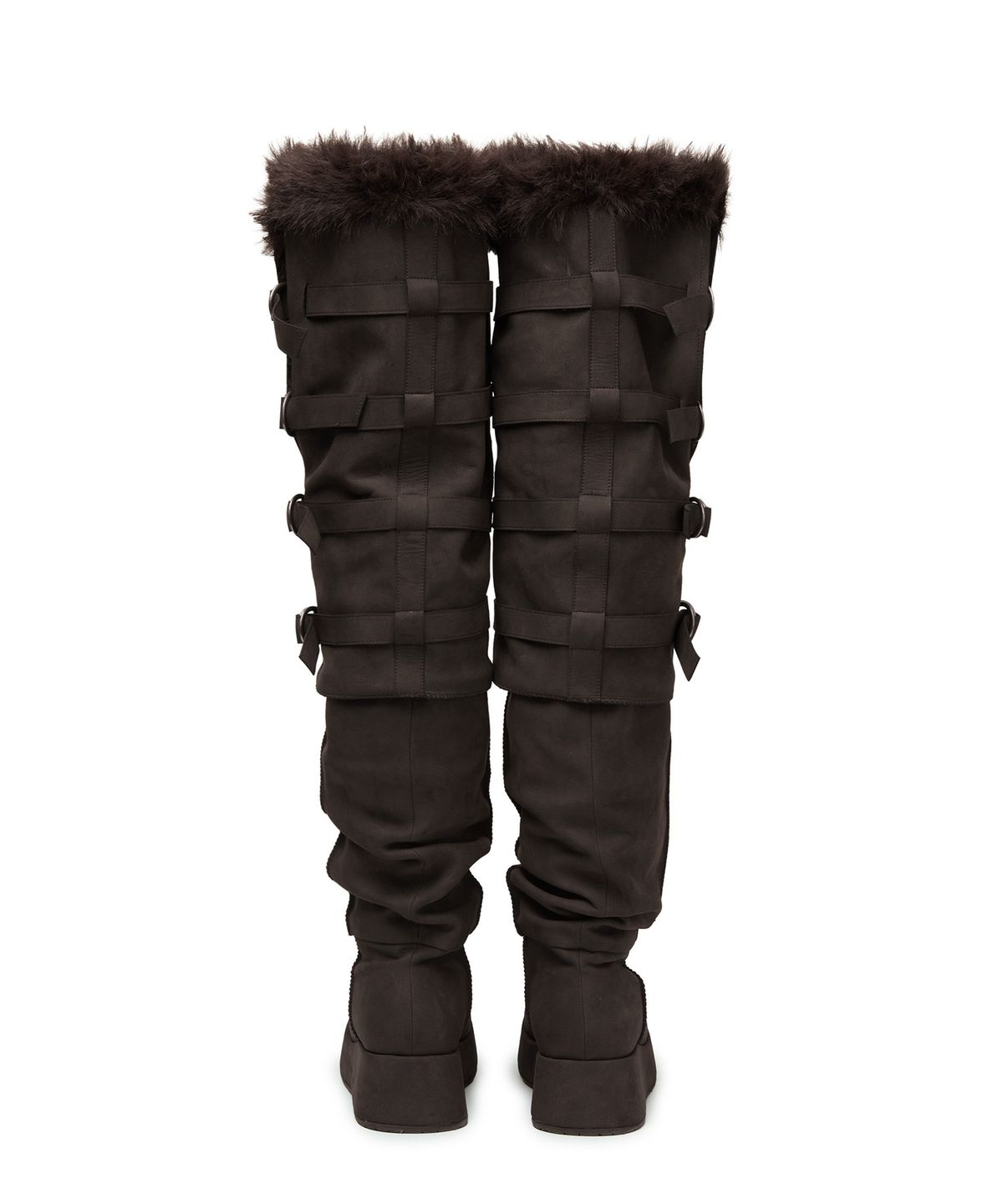 길라아카이브(GILAARCHIVE) [X IHCNIK] 4WAY RAVEN FUR BOOTS_BROWN