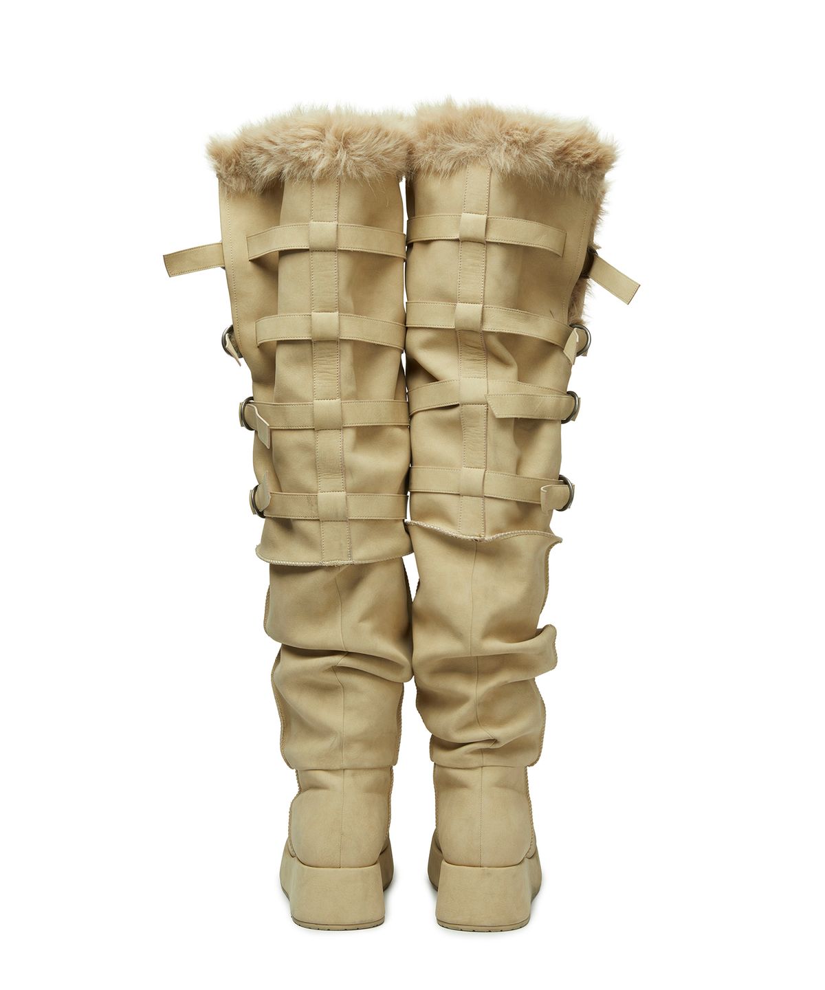 길라아카이브(GILAARCHIVE) [X IHCNIK] 4WAY RAVEN FUR BOOTS_BEIGE
