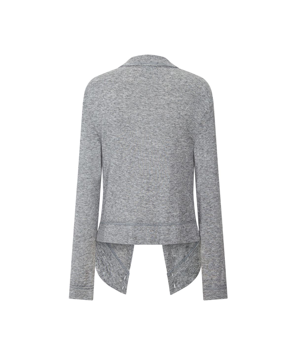 플리즈노팔로우(PLEASENOFOLLOW) Raya Drape Button Cardigan (Melange Grey)