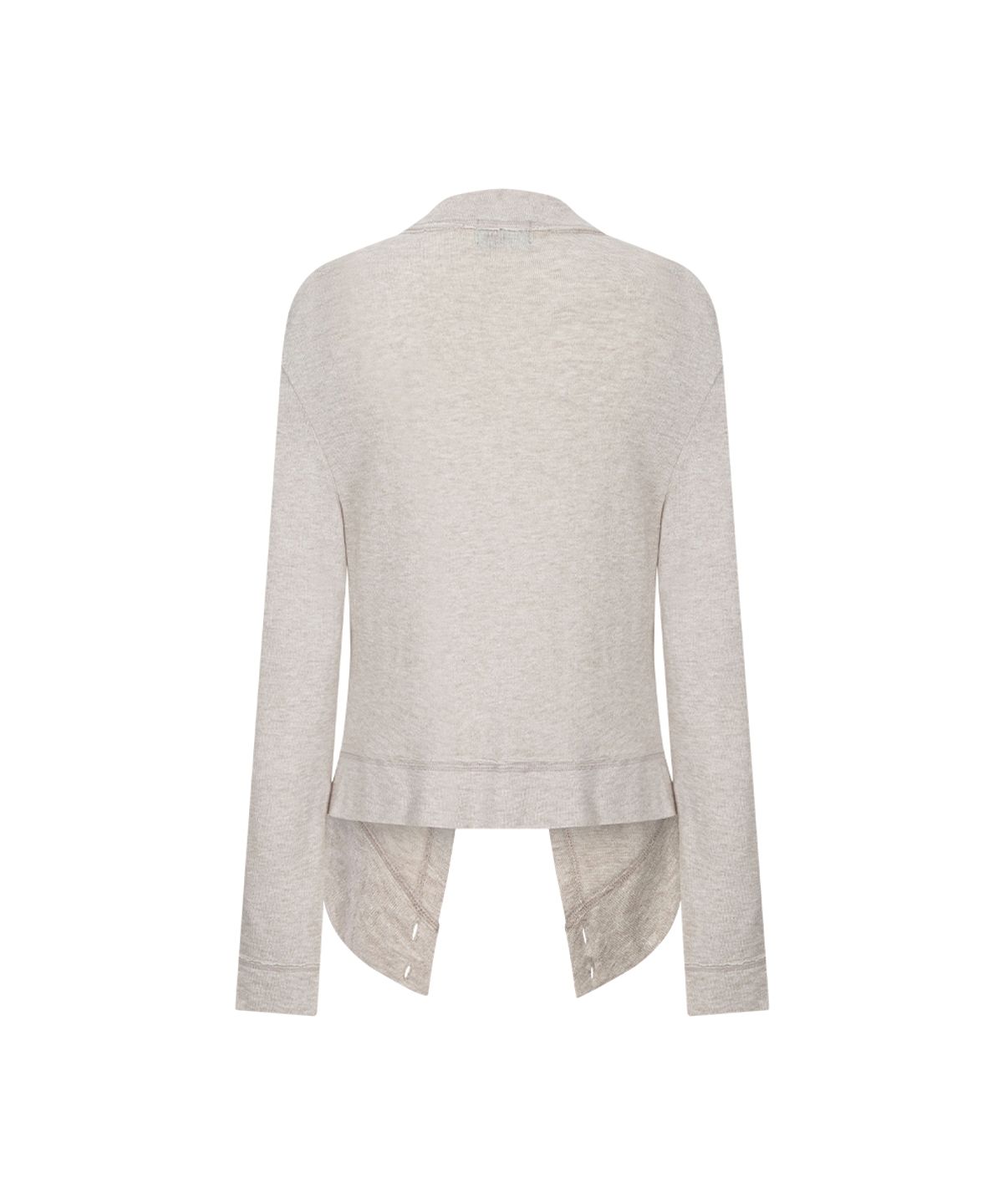플리즈노팔로우(PLEASENOFOLLOW) Raya Drape Button Cardigan (Oatmeal)