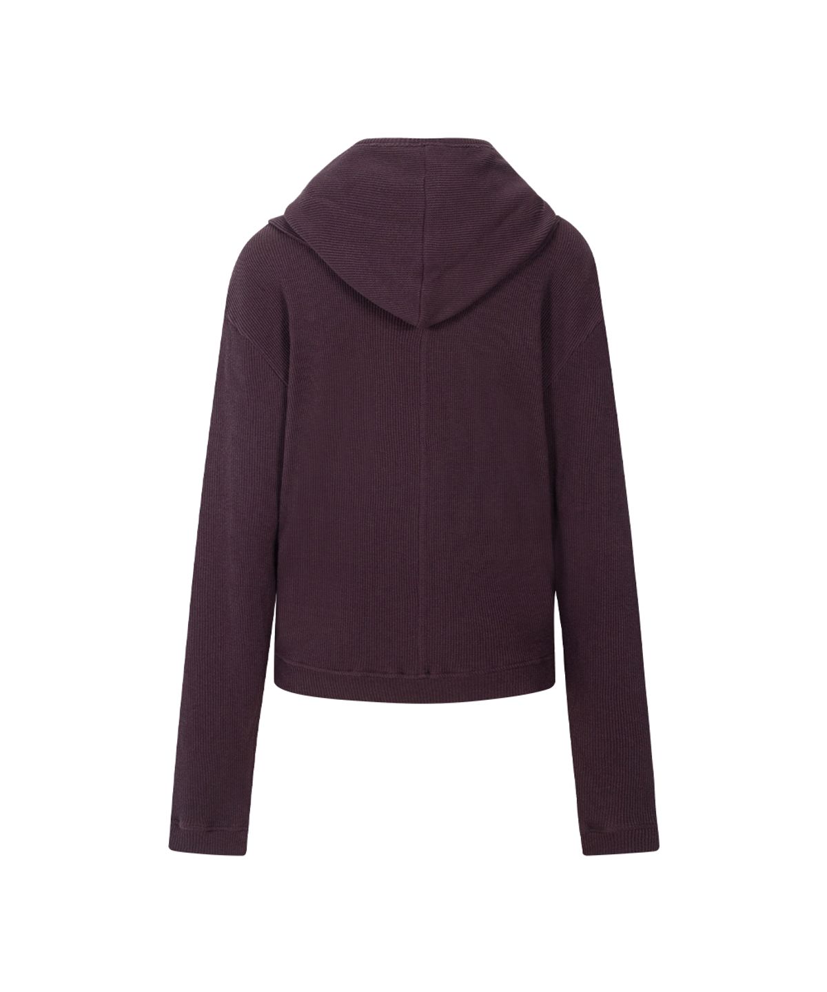 플리즈노팔로우(PLEASENOFOLLOW) Posie Scarf Waffle Hoodie Zip Up (Plum)