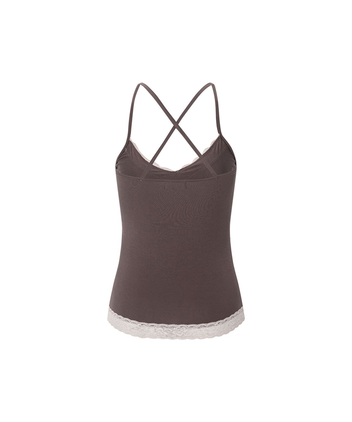 플리즈노팔로우(PLEASENOFOLLOW) Seah Lace Sleeveless Top (Toffee)