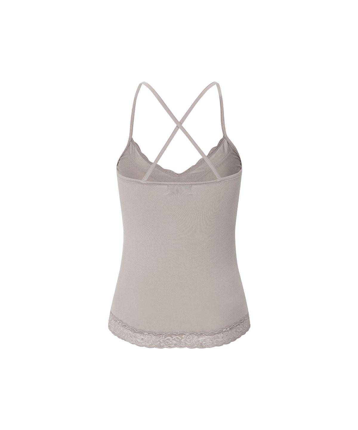 플리즈노팔로우(PLEASENOFOLLOW) Seah Lace Sleeveless Top (Skin Beige)