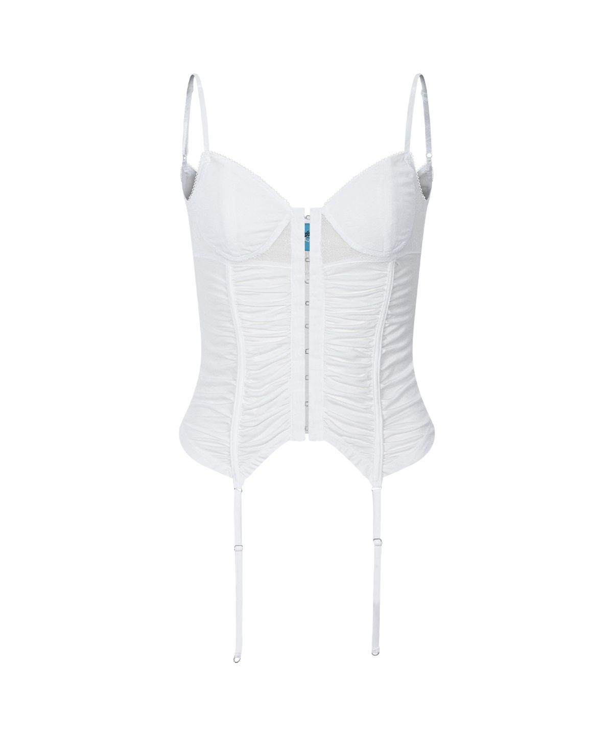 플리즈노팔로우(PLEASENOFOLLOW) Diane Corset Sleeveless Top (White)