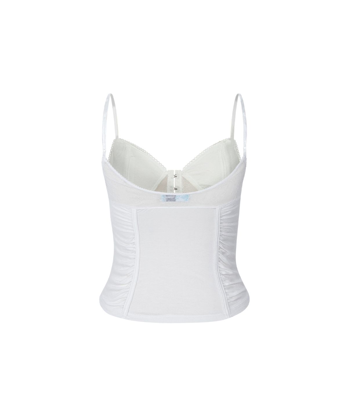 플리즈노팔로우(PLEASENOFOLLOW) Diane Corset Sleeveless Top (White)