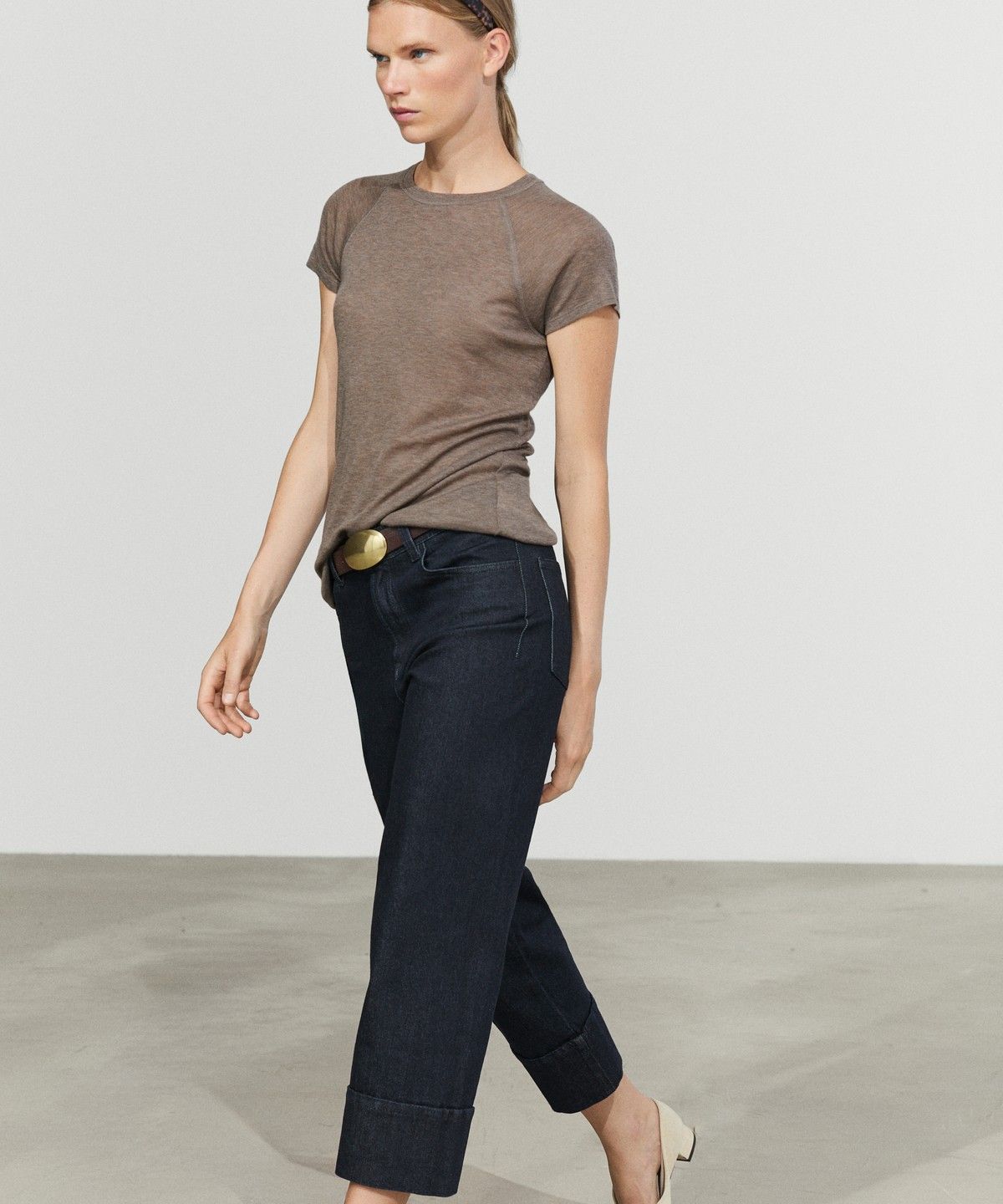 마시모두띠(MASSIMO DUTTI) 래글런 반팔 티셔츠