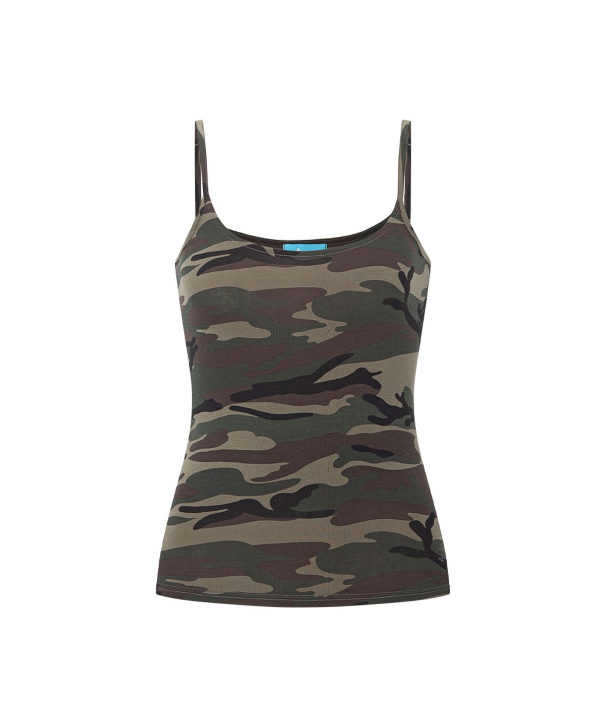 플리즈노팔로우(PLEASENOFOLLOW) Miu Camo Sleeveless Top (Khaki)