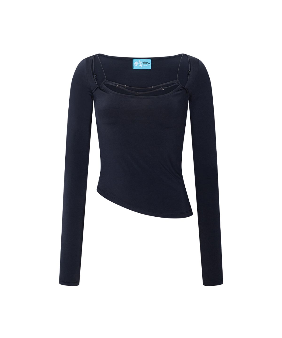플리즈노팔로우(PLEASENOFOLLOW) Kehlani Long Sleeve Top (Charcoal)