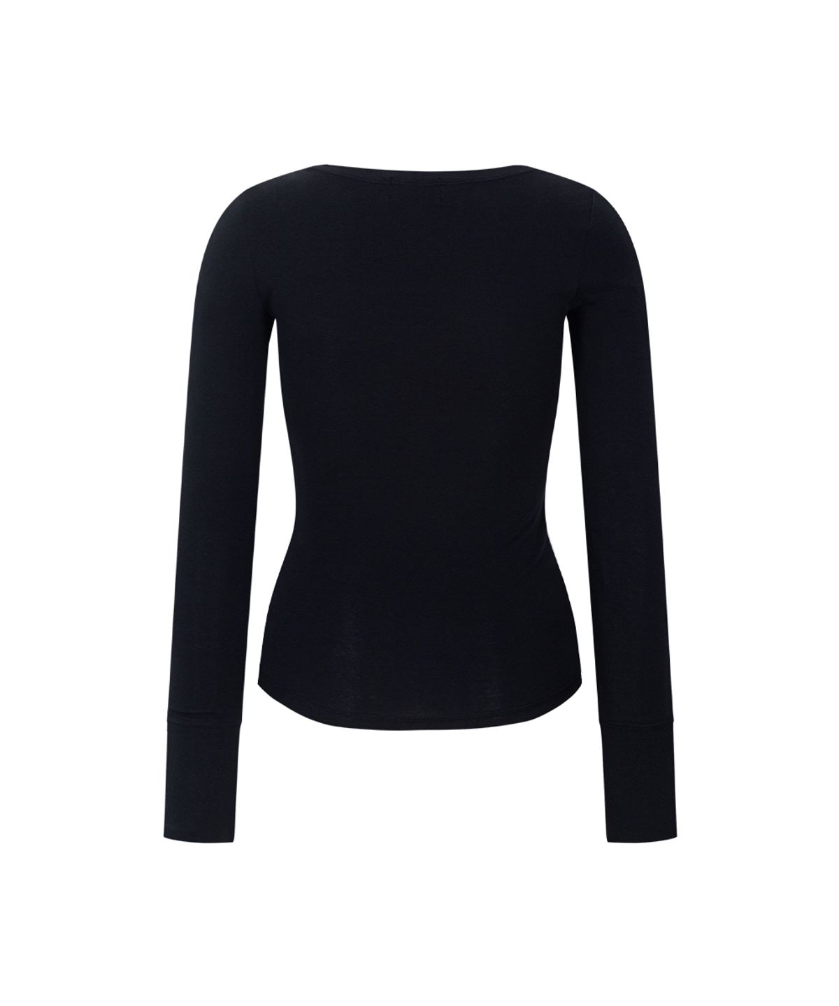 플리즈노팔로우(PLEASENOFOLLOW) Zen Button Long Sleeve Top (Black)