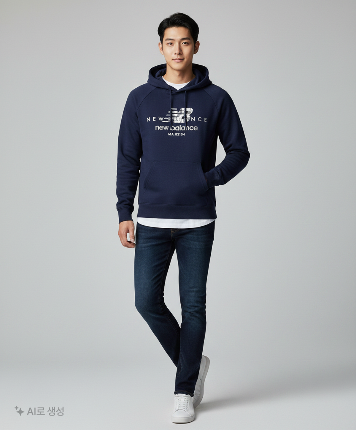 뉴발란스(NEW BALANCE) 후드 티셔츠 L
