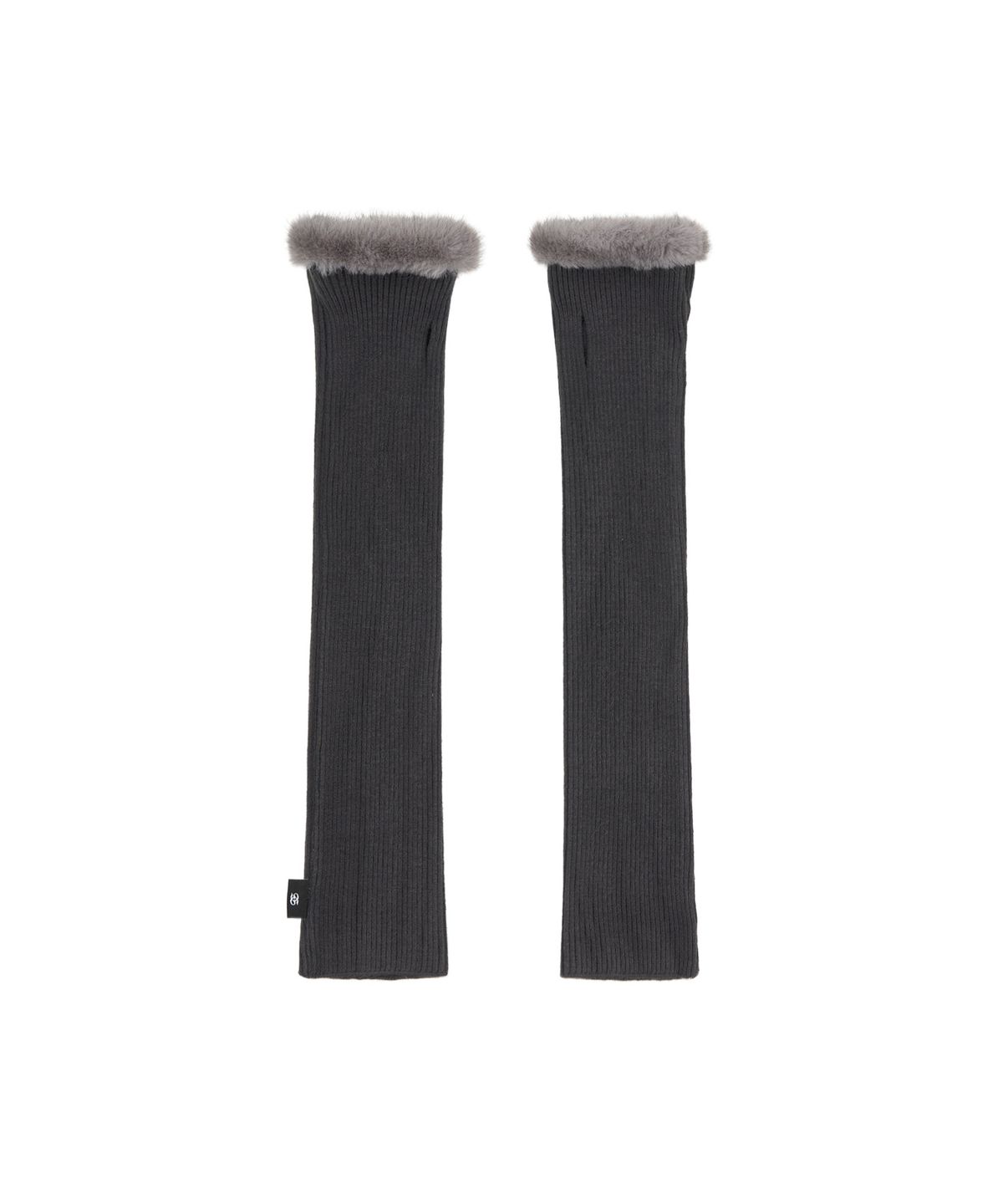 길라아카이브(GILAARCHIVE) LETTERING LOGO FUR HAND WARMER_CHARCOAL