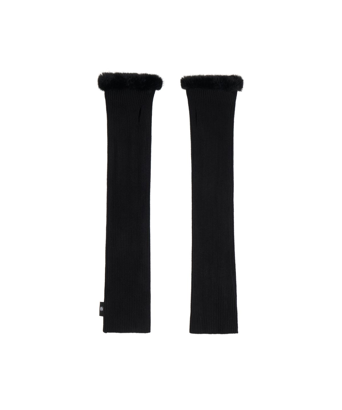 길라아카이브(GILAARCHIVE) LETTERING LOGO FUR HAND WARMER_BLACK