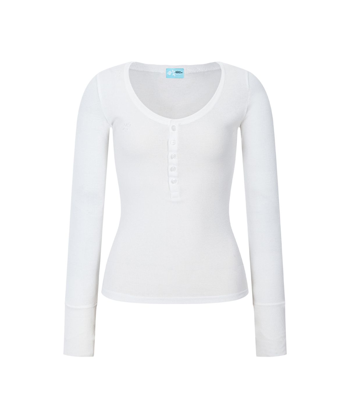 플리즈노팔로우(PLEASENOFOLLOW) Zen Button Long Sleeve Top (Ivory)