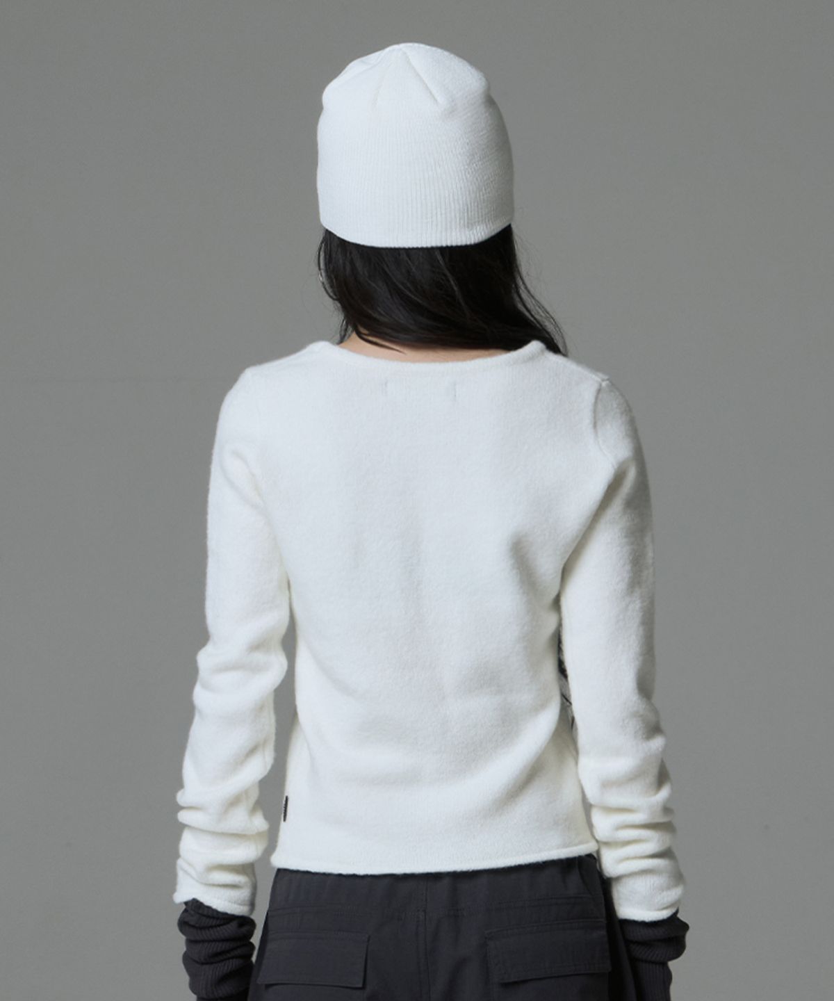 길라아카이브(GILAARCHIVE) RUNAWAY GIRL UNCUFFED BEANIE_WHITE