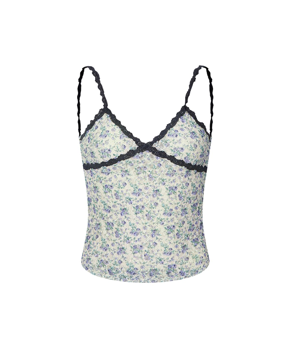 플리즈노팔로우(PLEASENOFOLLOW) Maisie Lace Sleeveless Top (Custard)