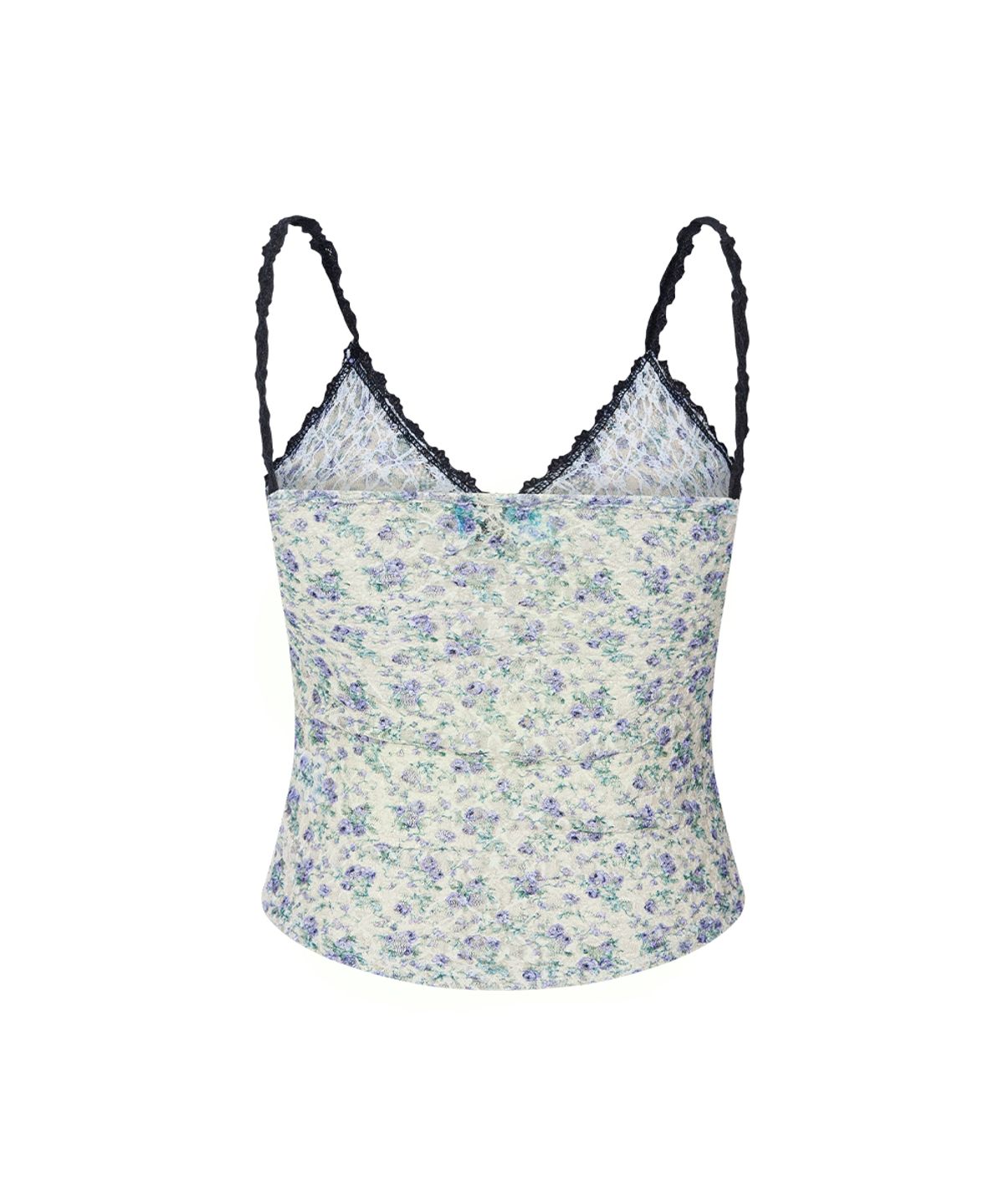 플리즈노팔로우(PLEASENOFOLLOW) Maisie Lace Sleeveless Top (Custard)