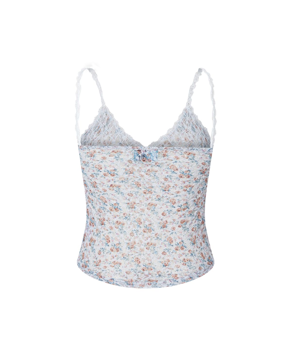 플리즈노팔로우(PLEASENOFOLLOW) Maisie Lace Sleeveless Top (Fog)
