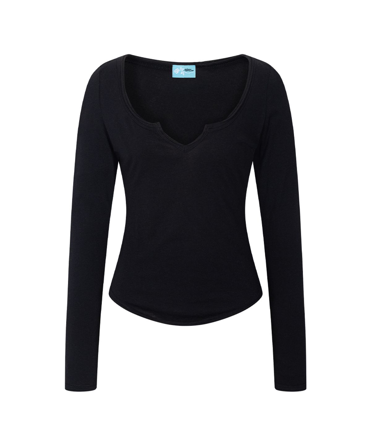 플리즈노팔로우(PLEASENOFOLLOW) Sabine Basic Long Sleeve Top (Black)