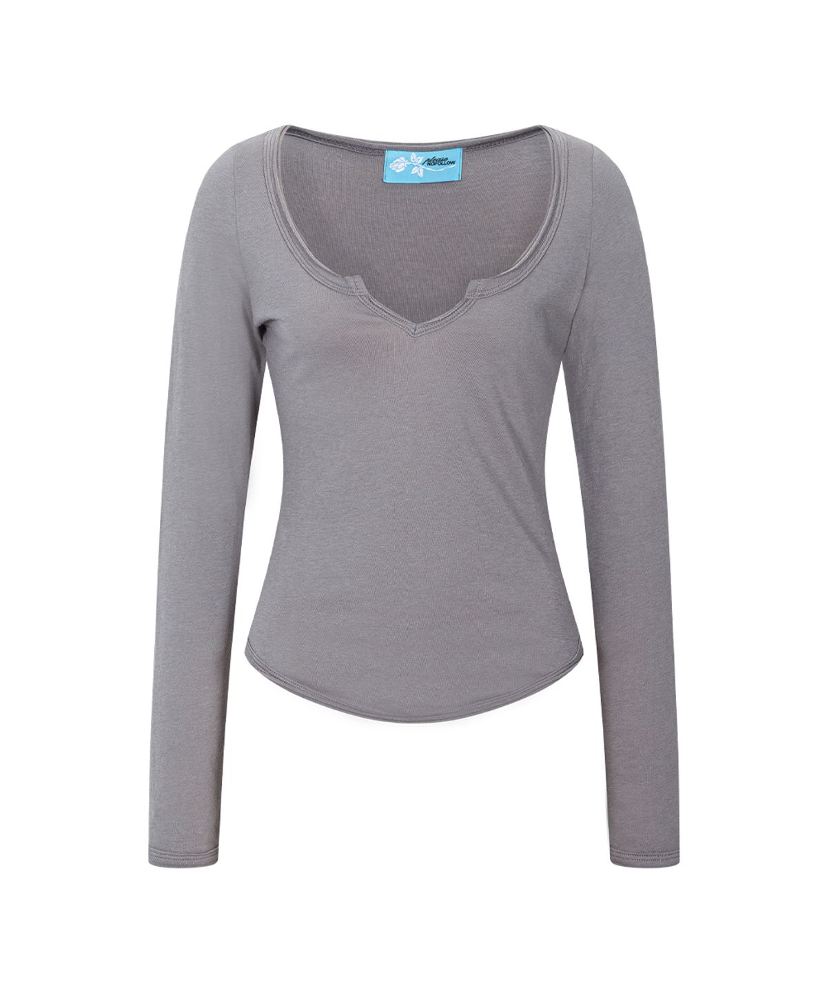 플리즈노팔로우(PLEASENOFOLLOW) Sabine Basic Long Sleeve Top (Vintage Grey)