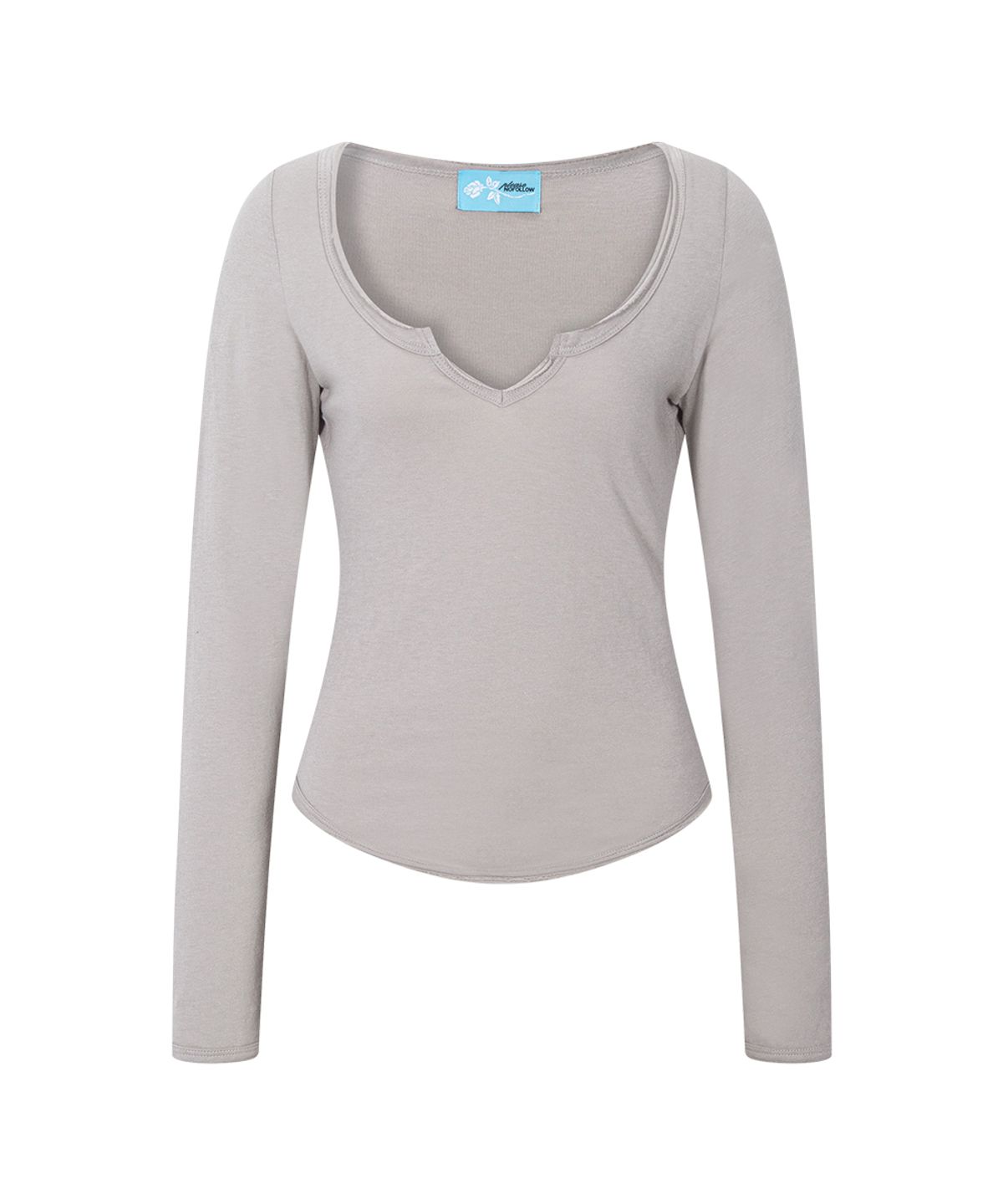 플리즈노팔로우(PLEASENOFOLLOW) Sabine Basic Long Sleeve Top (Sand)