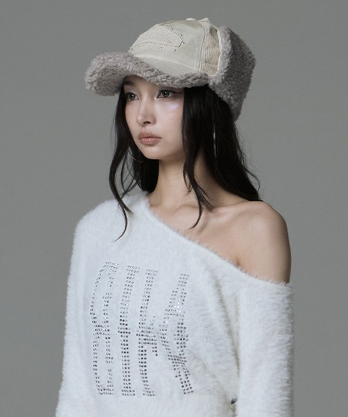 길라아카이브(GILAARCHIVE) FLEECE TROOPER CAP_BEIGE