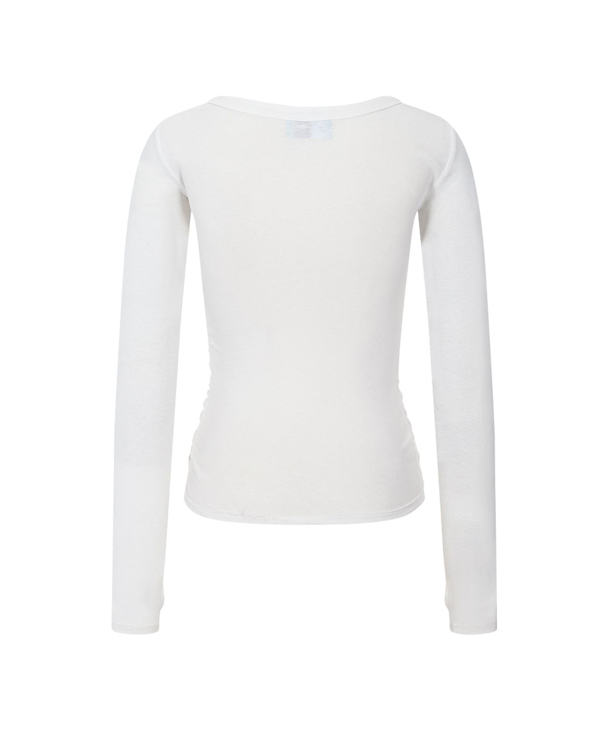 플리즈노팔로우(PLEASENOFOLLOW) Rowena Shirring Long Sleeve Top (Ivory)
