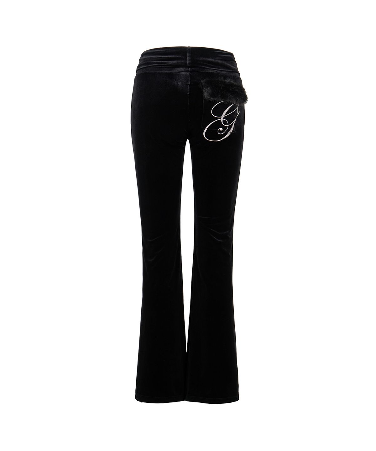 길라아카이브(GILAARCHIVE) VELOUR FUR POCKET SWEAT PANTS_BLACK