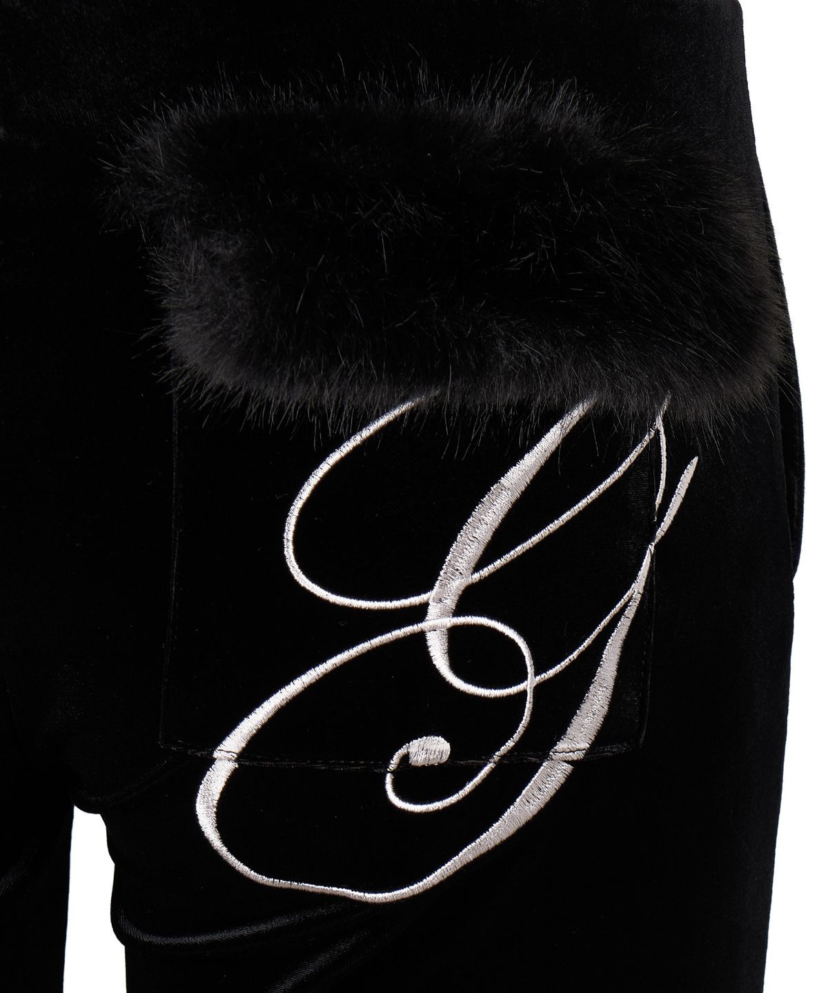길라아카이브(GILAARCHIVE) VELOUR FUR POCKET SWEAT PANTS_BLACK