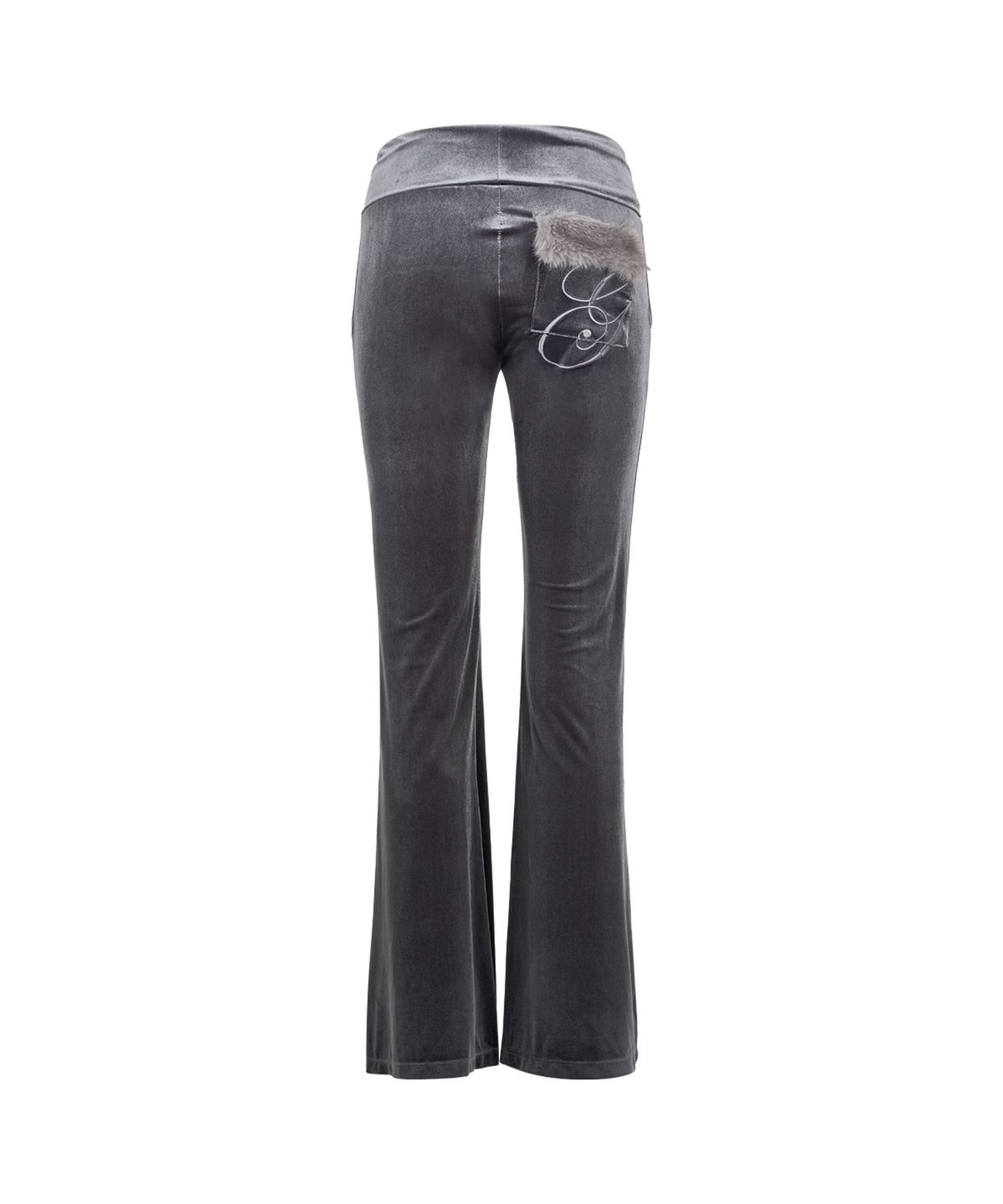 길라아카이브(GILAARCHIVE) VELOUR FUR POCKET SWEAT PANTS_GREY