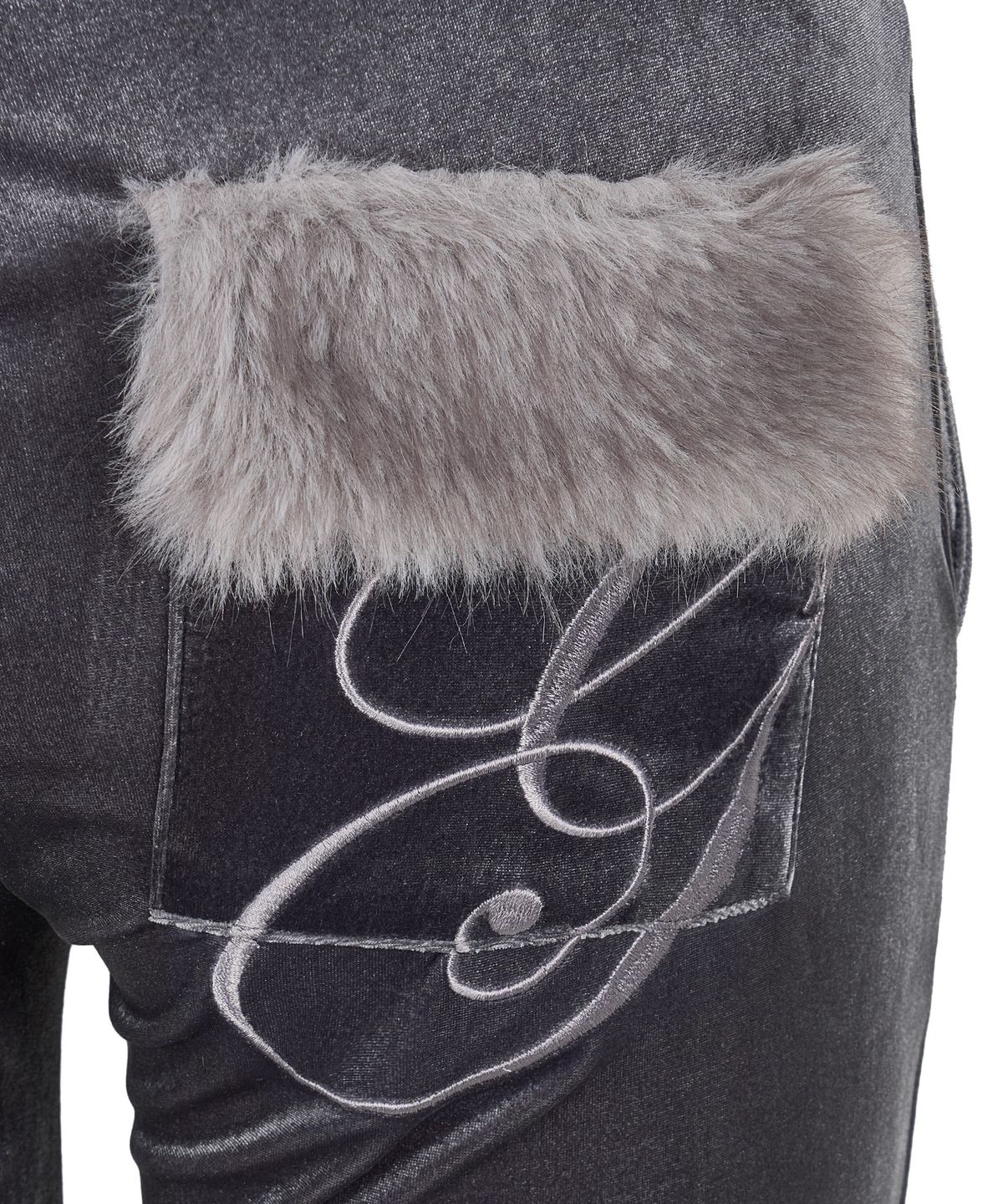 길라아카이브(GILAARCHIVE) VELOUR FUR POCKET SWEAT PANTS_GREY