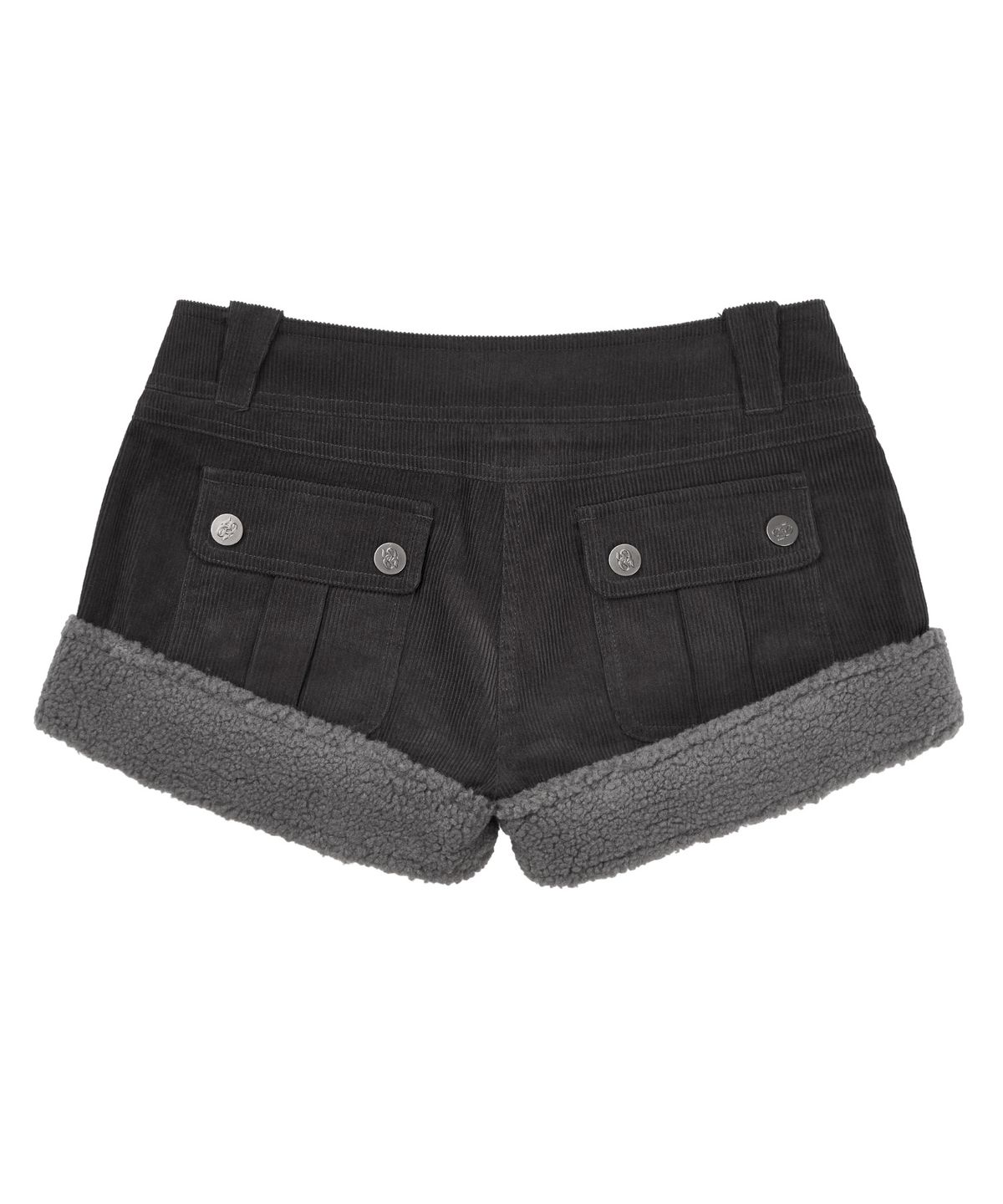 길라아카이브(GILAARCHIVE) FLEECE CORDUROY SHORTS_CHARCOAL