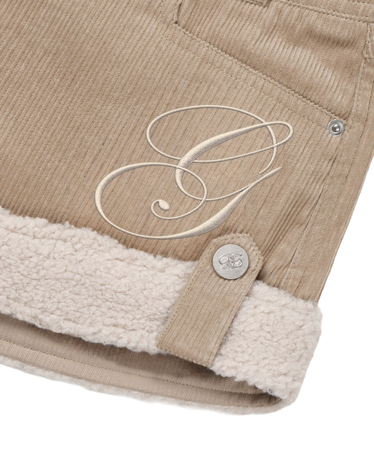 길라아카이브(GILAARCHIVE) FLEECE CORDUROY SHORTS_BEIGE