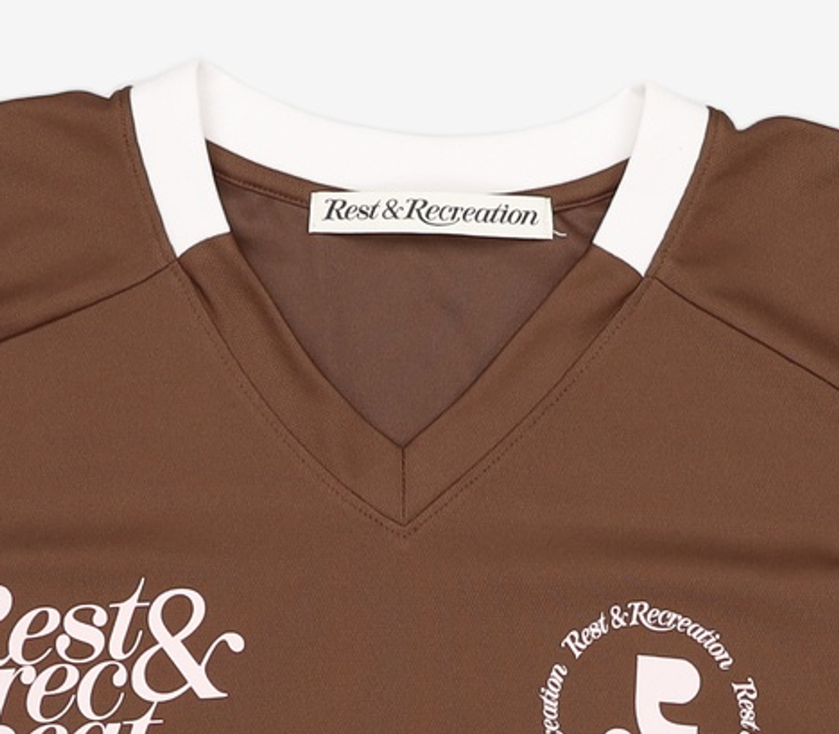 레스트앤레크레이션(REST&RECREATION) RR LOGO UNIFORM T-SHIRTS BROWN ONE SIZE