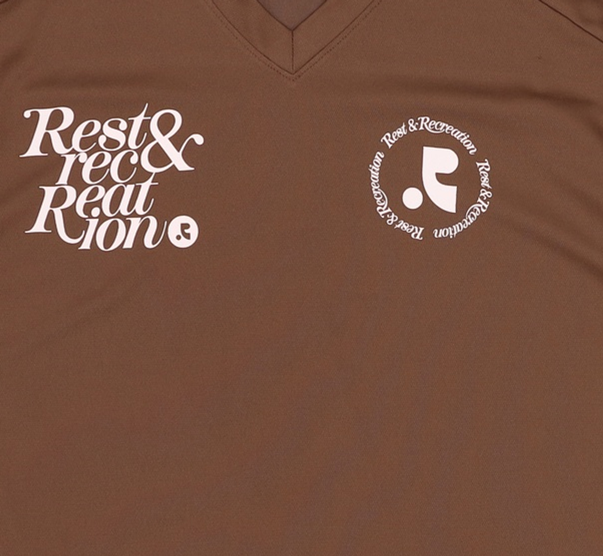 레스트앤레크레이션(REST&RECREATION) RR LOGO UNIFORM T-SHIRTS BROWN ONE SIZE