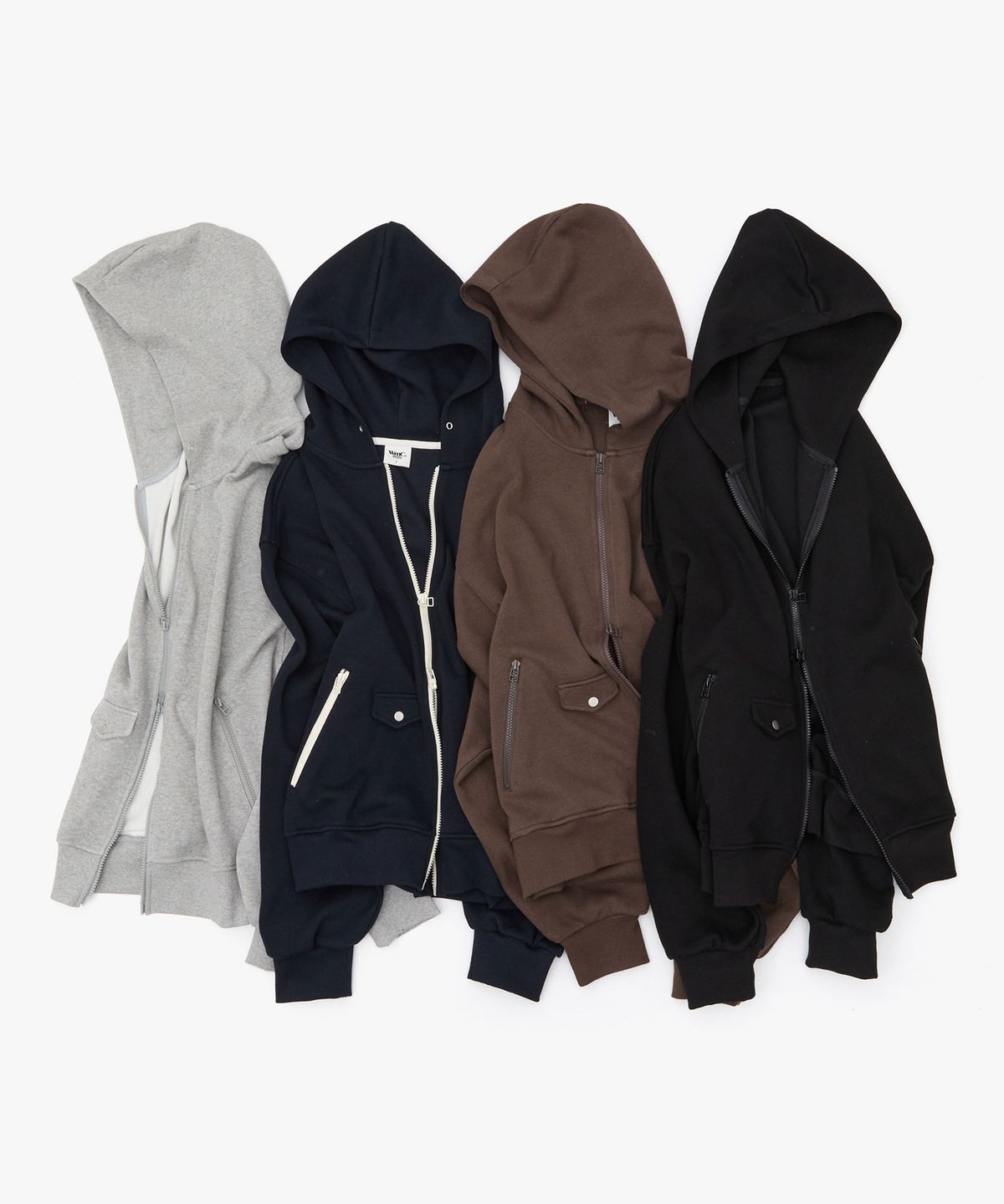 더블유엠씨(WMC) 포켓 후디드 집업 (GREY/BLACK/BROWN/NAVY)