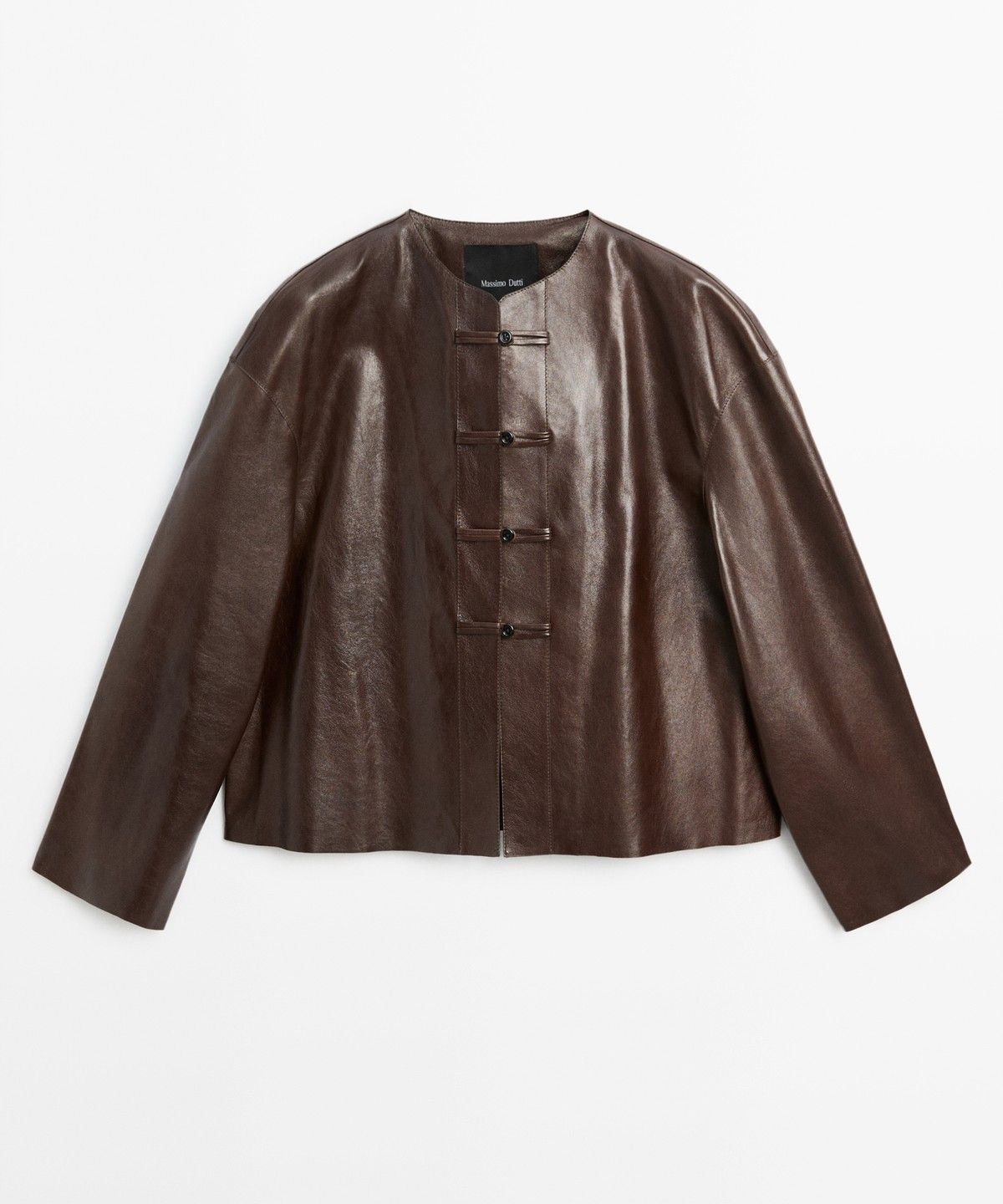마시모두띠(MASSIMO DUTTI) 토글 디테일 나파 가죽 자켓
