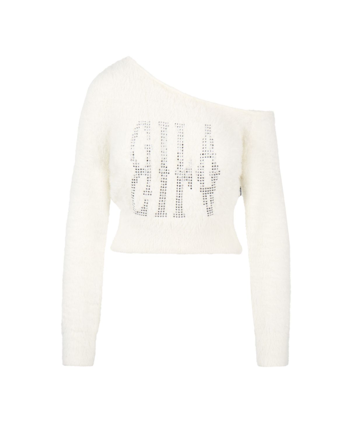 길라아카이브(GILAARCHIVE) MIRROR LOGO MOHAIR KNIT_WHITE
