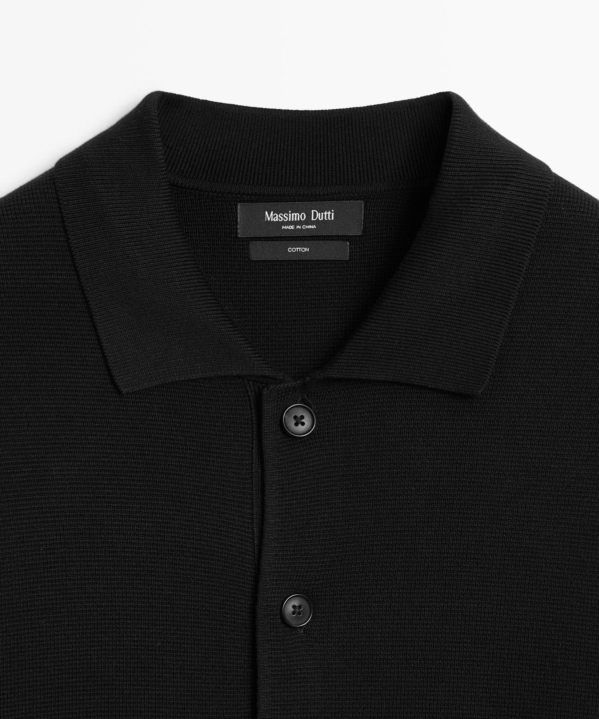 마시모두띠(MASSIMO DUTTI) 100% 코튼 폴로넥 니트 가디건