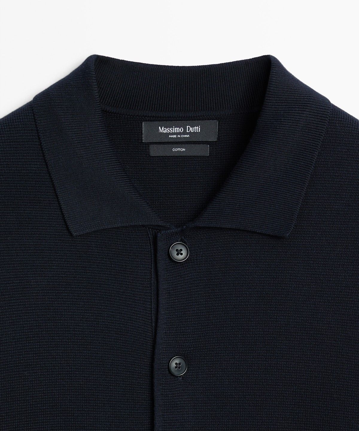마시모두띠(MASSIMO DUTTI) 100% 코튼 폴로넥 니트 가디건