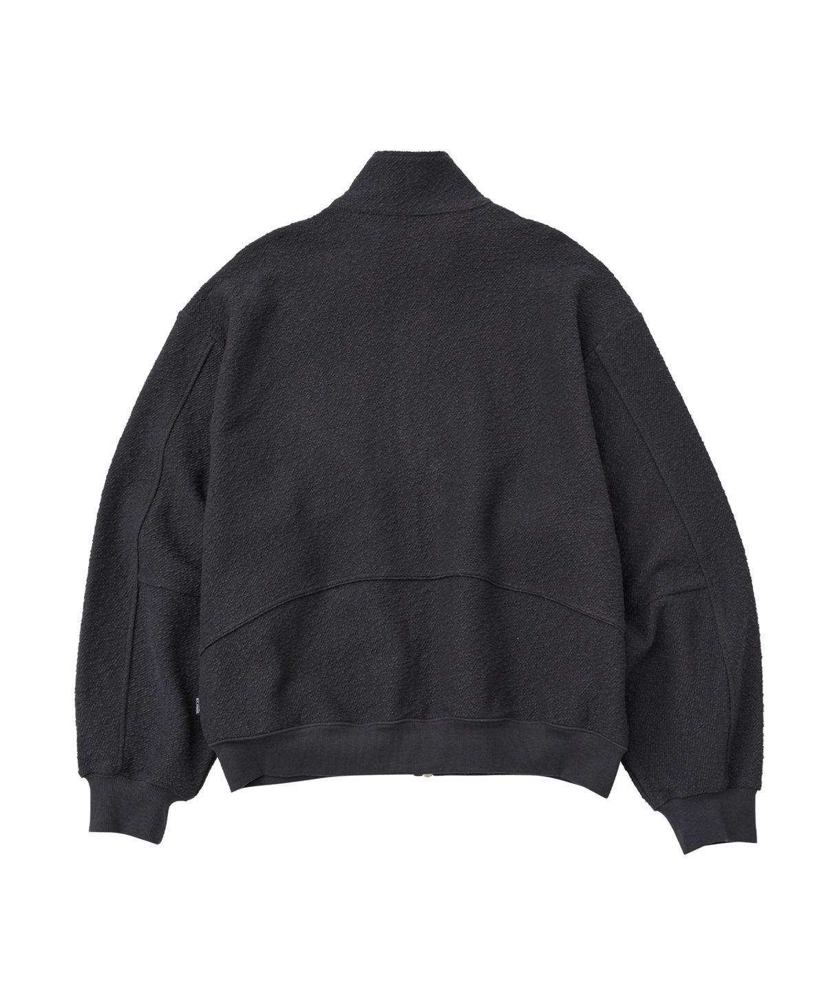 더블유엠씨(WMC) 텍스쳐 스텐넥 집업_CHARCOAL GREY