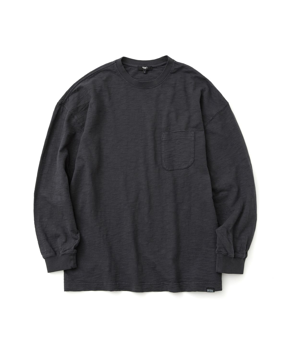 더블유엠씨(WMC) 슬럽 포켓 롱슬리브_CHARCOAL GREY