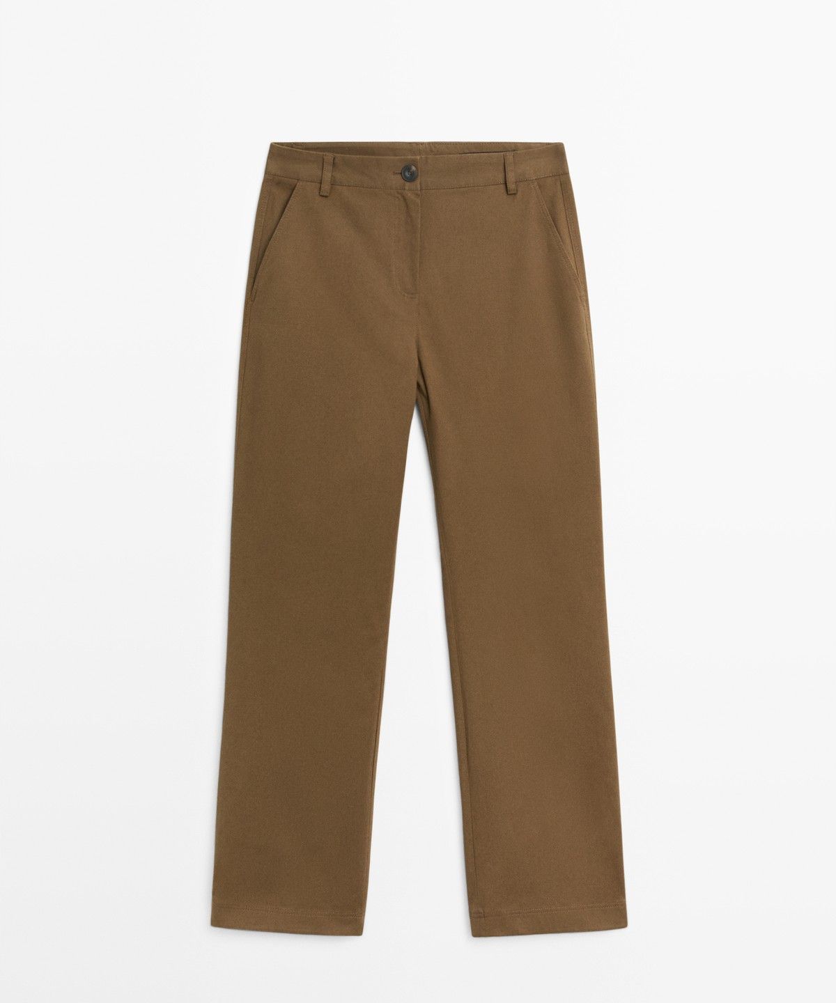 마시모두띠(MASSIMO DUTTI) 코튼 혼방 킥 플레어 팬츠
