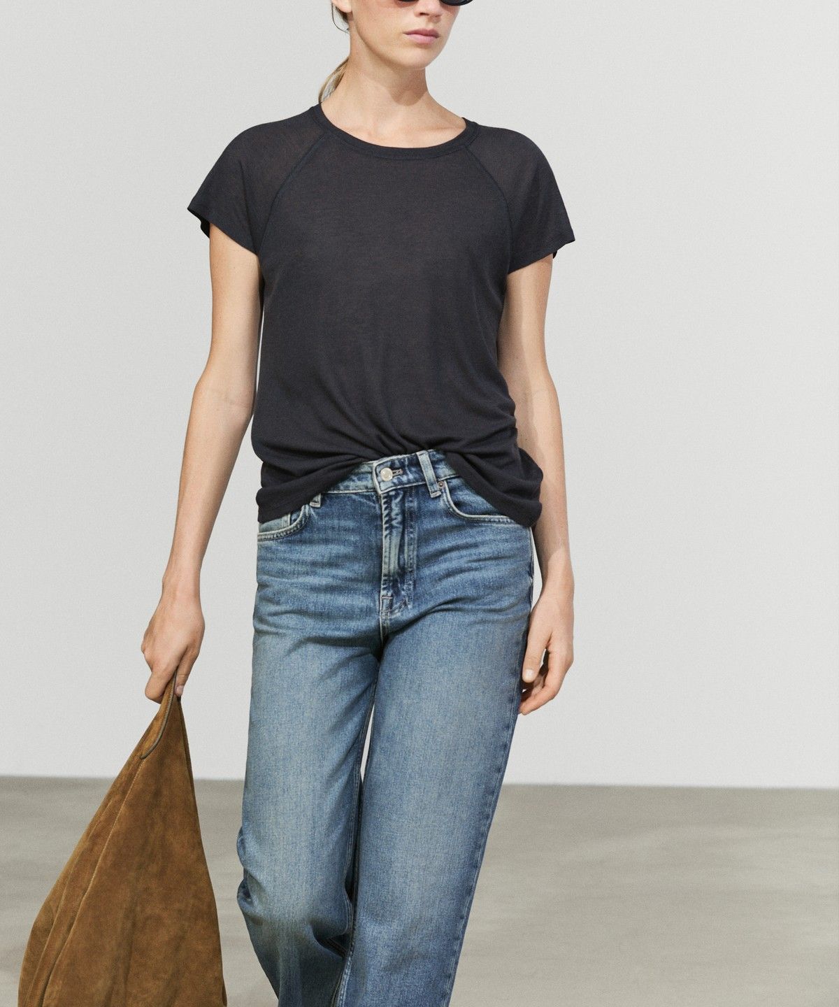 마시모두띠(MASSIMO DUTTI) 래글런 반팔 티셔츠