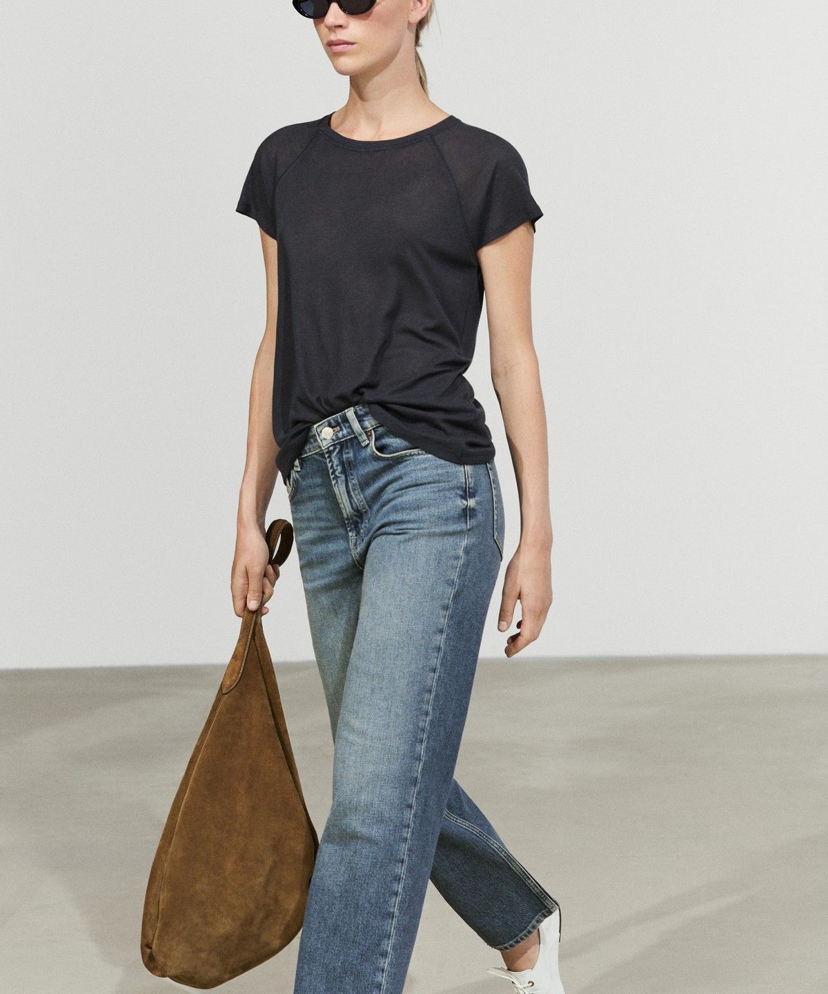 마시모두띠(MASSIMO DUTTI) 래글런 반팔 티셔츠