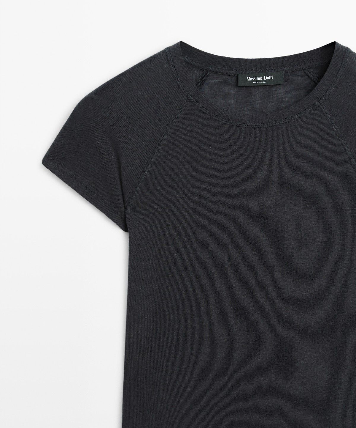 마시모두띠(MASSIMO DUTTI) 래글런 반팔 티셔츠