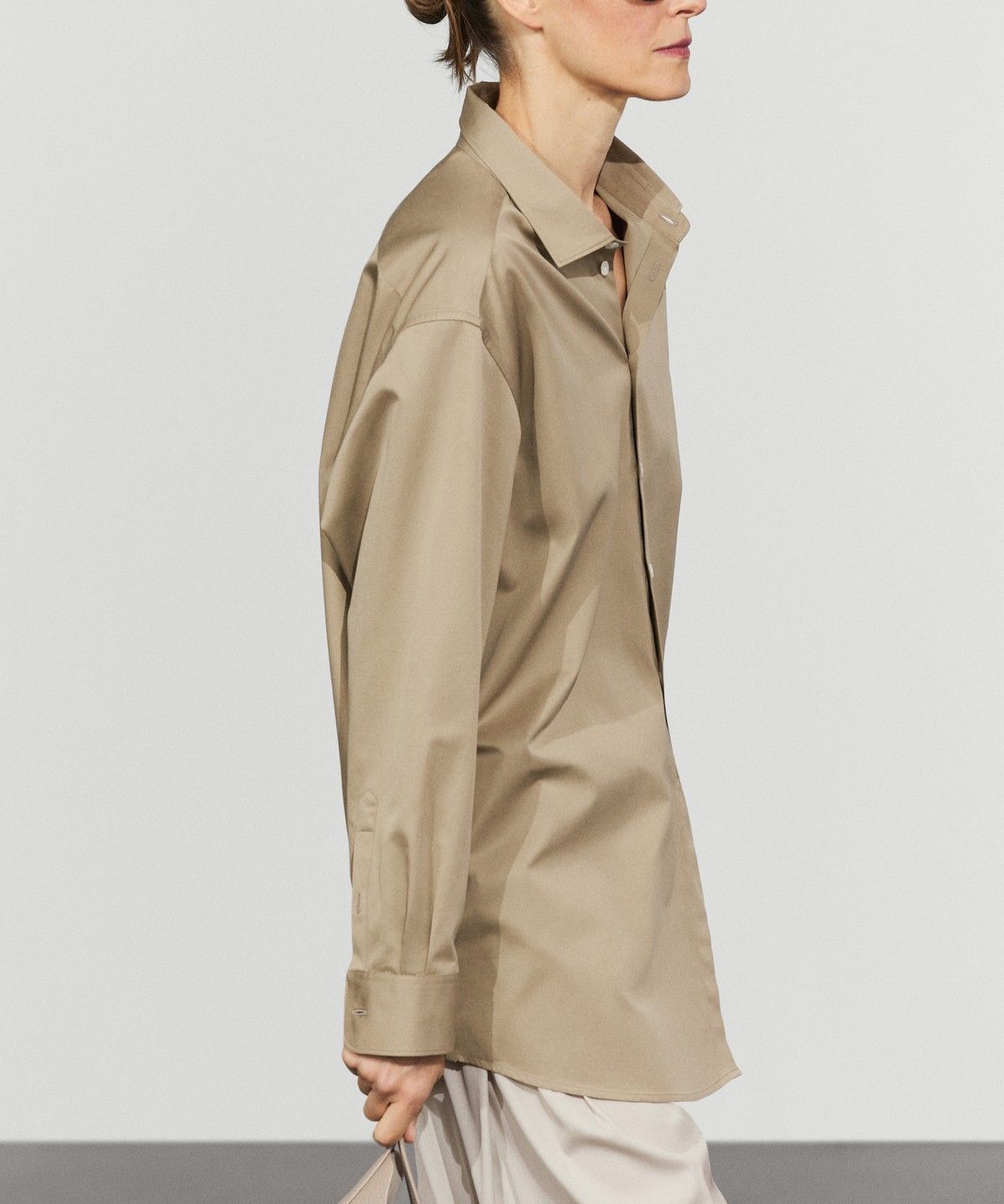 마시모두띠(MASSIMO DUTTI) 100% 코튼 포플린 셔츠