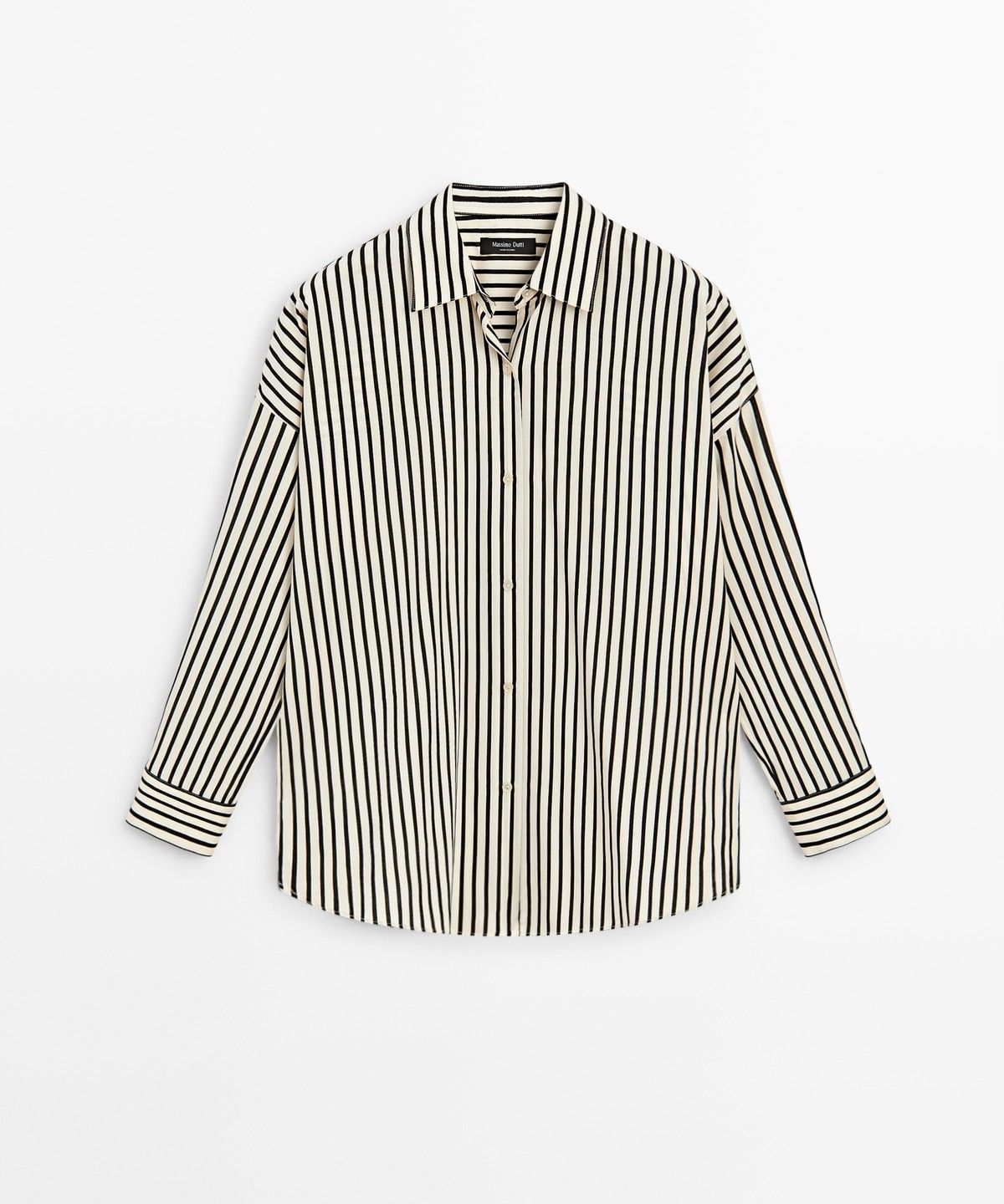 마시모두띠(MASSIMO DUTTI) 플루이드 스트라이프 셔츠