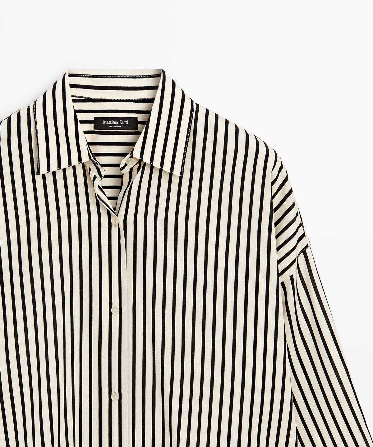 마시모두띠(MASSIMO DUTTI) 플루이드 스트라이프 셔츠
