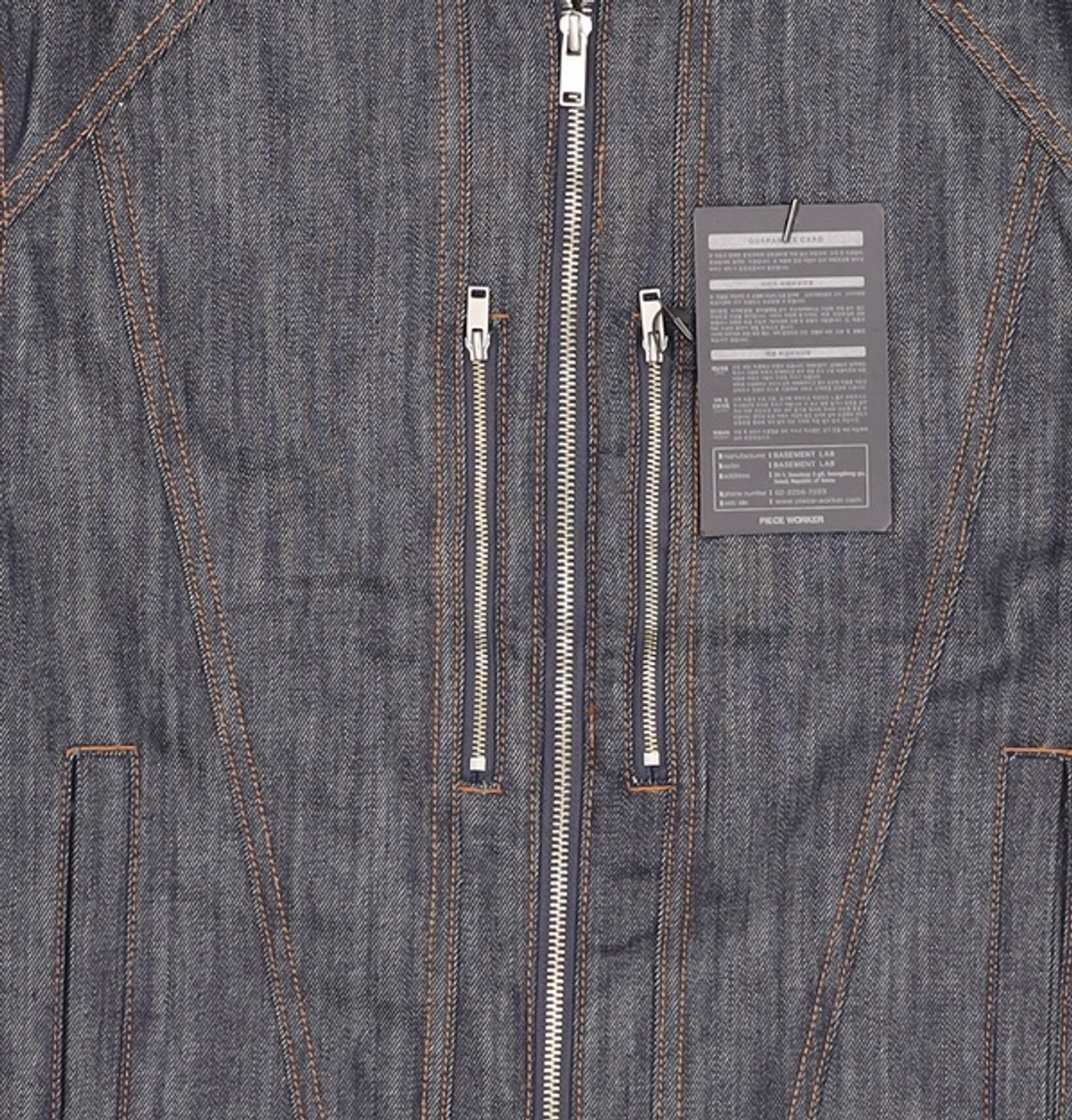 피스워커(PIECE WORKER) Terso Raw Indigo Biker Jacket M