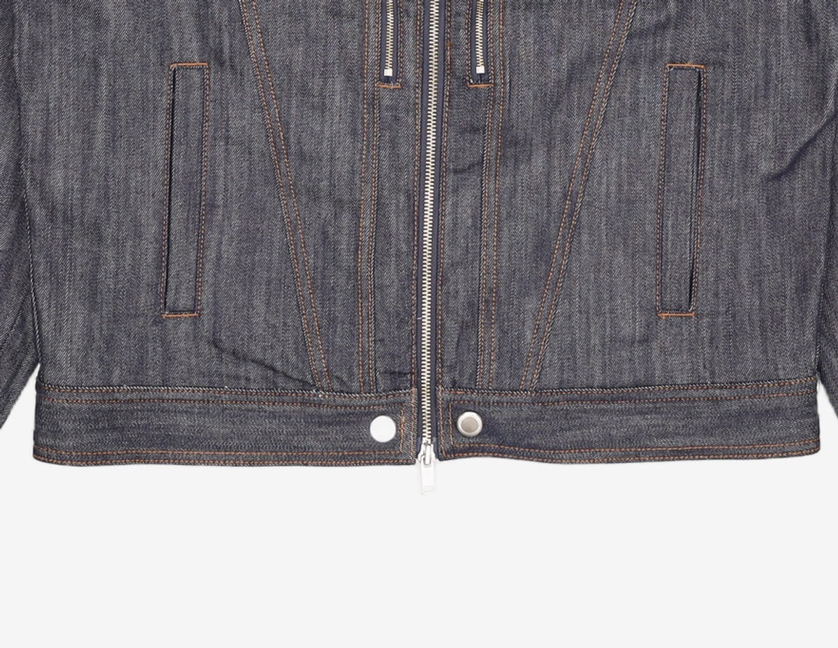 피스워커(PIECE WORKER) Terso Raw Indigo Biker Jacket M